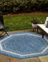 Terrace Fringe Collection Area Rug - Veranda (Blue)