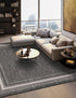 Terrace Fringe Collection Area Rug - Veranda (Black)