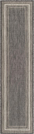 Terrace Fringe Collection Area Rug - Veranda (Black)