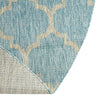 Garden Lattice Oasis Collection Area Rug - Arbor (Aquamarine) Oval Aquamarine  lifestyle 16