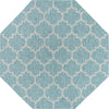 Garden Lattice Oasis Collection Area Rug - Arbor (Aquamarine) Octagon Aquamarine Main