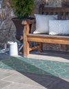 Garden Lattice Oasis Collection Area Rug - Arbor (Aquamarine) Runner Aquamarine  lifestyle 5