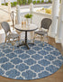 Seaside Lattice Collection Area Rug - Arbor (Navy Blue)