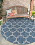 Seaside Lattice Collection Area Rug - Arbor (Navy Blue)