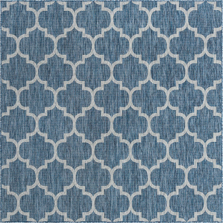 Seaside Lattice Collection Area Rug - Arbor (Navy Blue)