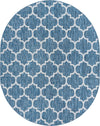 Garden Lattice Oasis Collection Area Rug - Arbor (Navy Blue) Oval Navy Blue Main