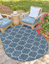 Seaside Lattice Collection Area Rug - Arbor (Navy Blue)