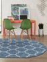 Seaside Lattice Collection Area Rug - Arbor (Navy Blue)