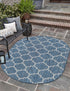 Seaside Lattice Collection Area Rug - Arbor (Navy Blue)