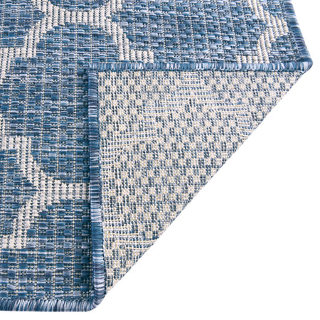 Seaside Lattice Collection Area Rug - Arbor (Navy Blue)