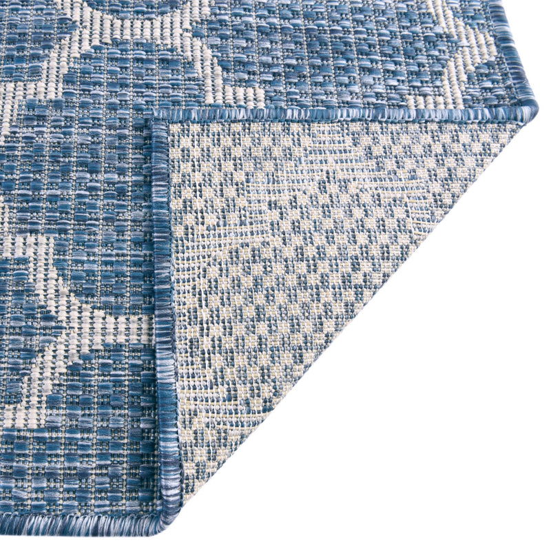 Garden Lattice Oasis Collection Area Rug - Arbor (Navy Blue) Octagon Navy Blue  lifestyle 7