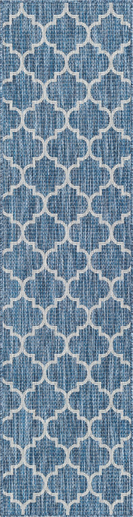 Seaside Lattice Collection Area Rug - Arbor (Navy Blue)