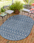 Seaside Lattice Collection Area Rug -  Pergola (Blue)