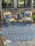 Seaside Lattice Collection Area Rug -  Pergola (Blue)