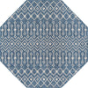 Garden Lattice Oasis Collection Area Rug -  Pergola (Blue) Octagon Blue Main