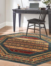 Zagros Oasis Collection Area Rug -  Khorramabad Octagon Blue  lifestyle 64