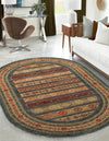 Zagros Oasis Collection Area Rug -  Khorramabad Oval Blue  lifestyle 163