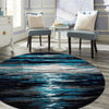 Urban Oasis Collection Area Rug -  Flushing Round Navy Blue  lifestyle 92