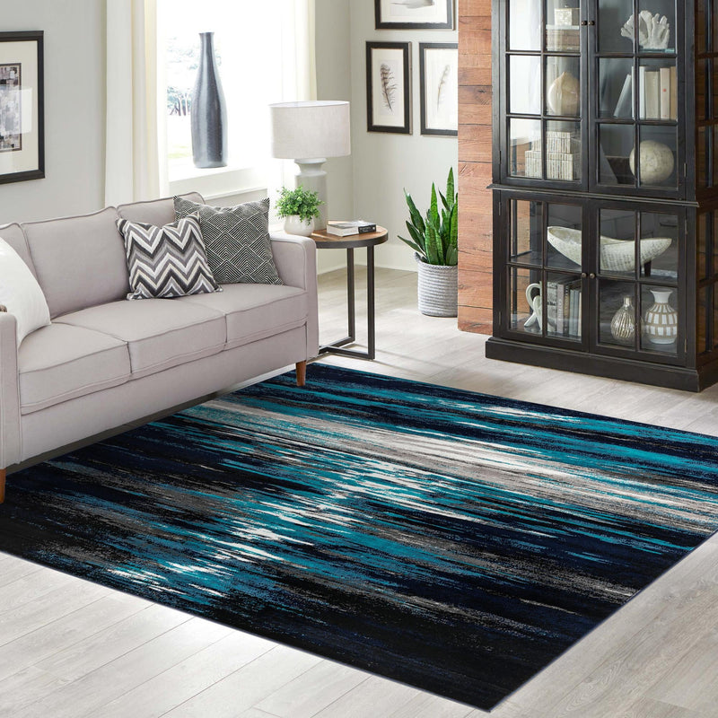 Urban Oasis Collection Area Rug -  Flushing Square Navy Blue  lifestyle 98