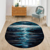 Urban Oasis Collection Area Rug -  Flushing Oval Navy Blue  lifestyle 94