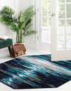 Urban Oasis Collection Area Rug -  Flushing Octagon Navy Blue  lifestyle 32