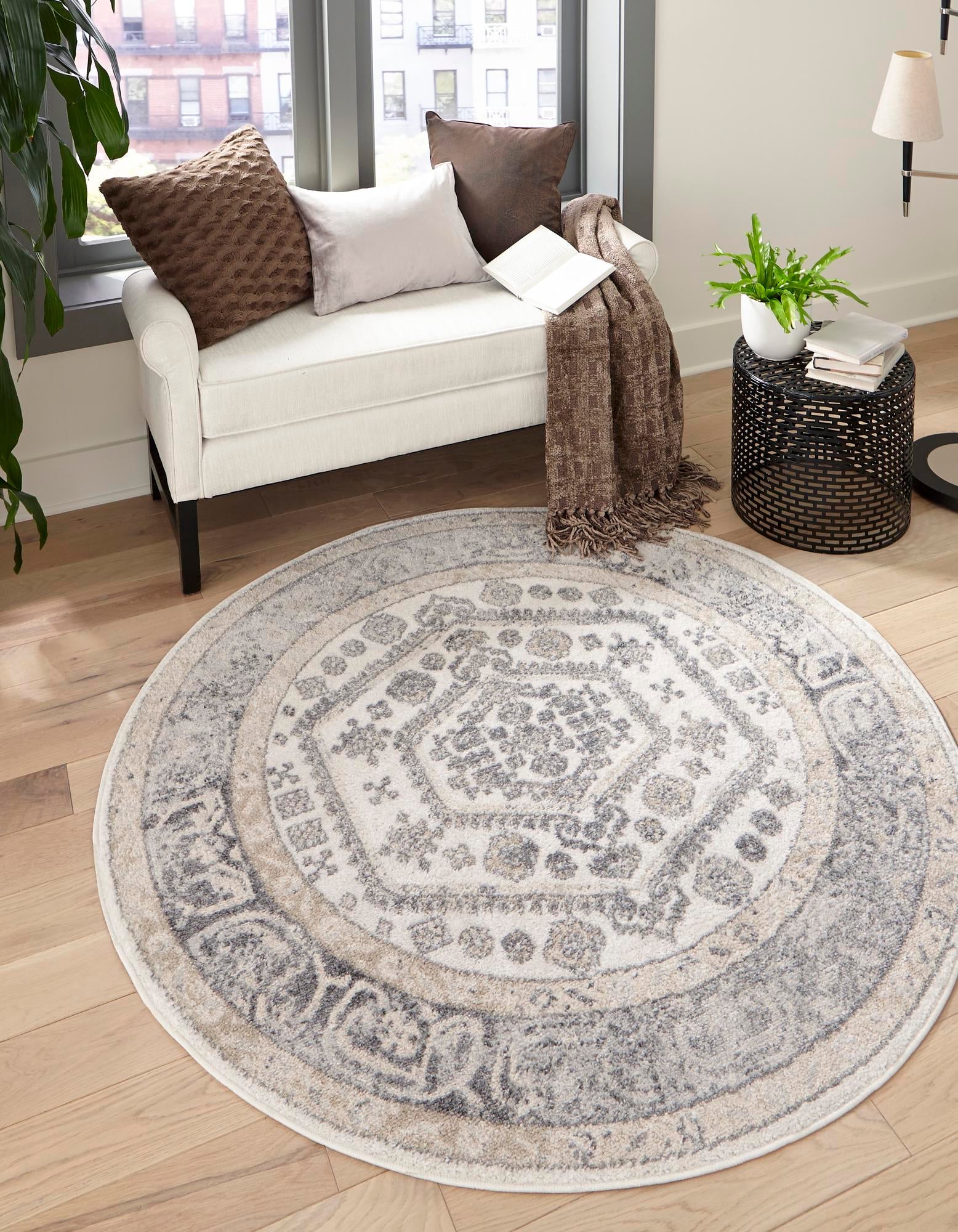 Adriana Terrace Collection Area Rug - Capri (Ivory)