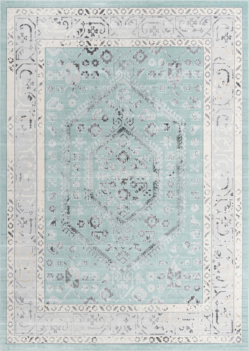 Adriana Terrace Collection Area Rug - Capri (Aqua) Rectangle Aqua Main