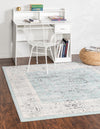 Adriana Terrace Collection Area Rug - Capri (Aqua) Square Aqua  lifestyle 8