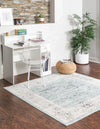 Adriana Terrace Collection Area Rug - Capri (Aqua) Square Aqua  lifestyle 12