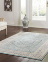 Adriana Terrace Collection Area Rug - Capri (Aqua) Rectangle Aqua  lifestyle 3