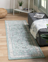 Adriana Terrace Collection Area Rug - Capri (Aqua) Runner Aqua  lifestyle 10