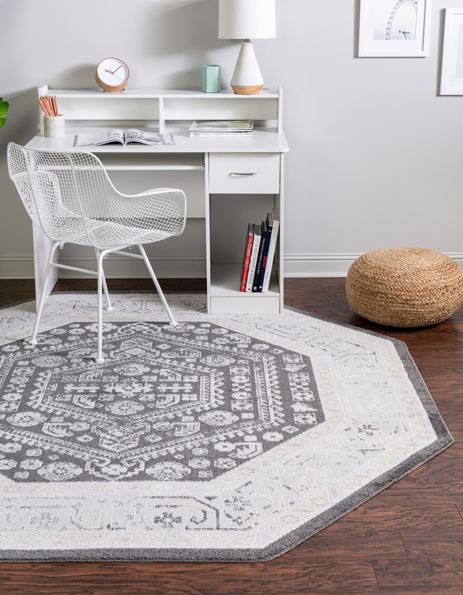 Adriana Terrace Collection Area Rug - Capri (Charcoal)