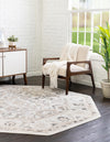 Adriana Terrace Collection Area Rug -  Positano (Ivory) Octagon Ivory  lifestyle 9