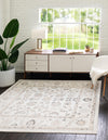 Adriana Terrace Collection Area Rug -  Positano (Ivory) Square Ivory  lifestyle 8