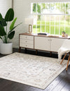 Adriana Terrace Collection Area Rug -  Positano (Ivory) Square Ivory  lifestyle 13