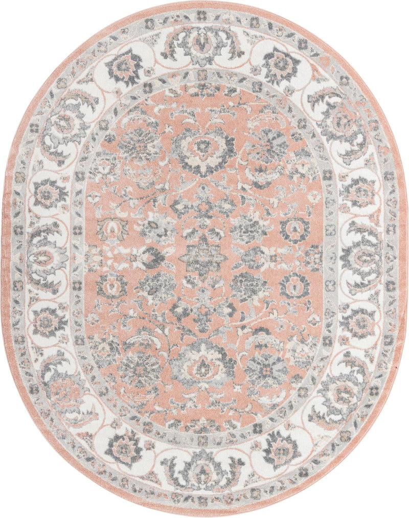 Adriana Terrace Collection Area Rug -  Positano (Rose) Oval Rose  lifestyle 2