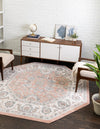 Adriana Terrace Collection Area Rug -  Positano (Rose) Octagon Rose  lifestyle 14