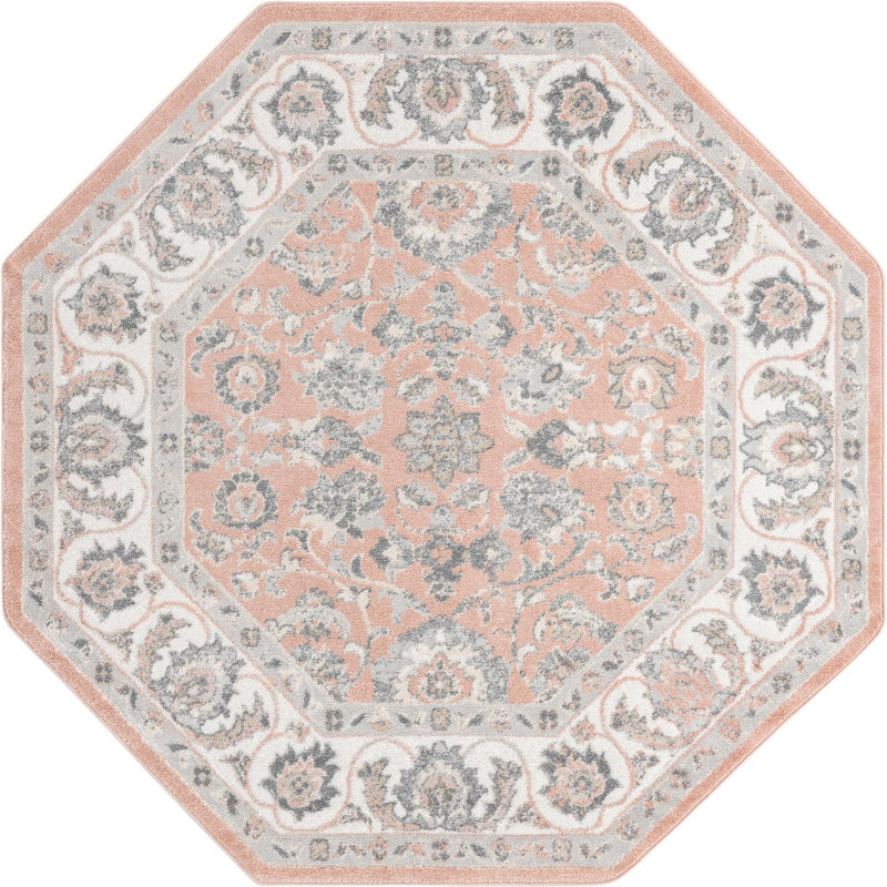 Adriana Terrace Collection Area Rug -  Positano (Rose) Octagon Rose  lifestyle 4