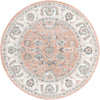 Adriana Terrace Collection Area Rug -  Positano (Rose) Round Rose  lifestyle 5