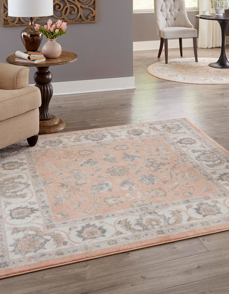 Adriana Terrace Collection Area Rug -  Positano (Rose) Square Rose  lifestyle 8