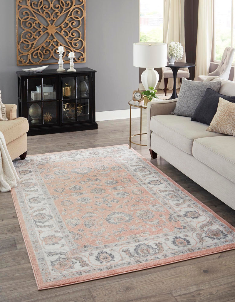 Adriana Terrace Collection Area Rug -  Positano (Rose) Rectangle Rose  lifestyle 2