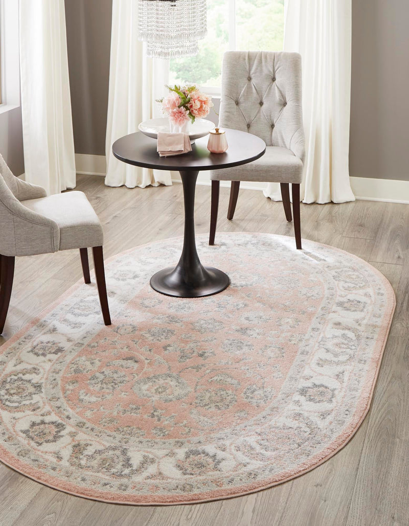 Adriana Terrace Collection Area Rug -  Positano (Rose) Oval Rose  lifestyle 7