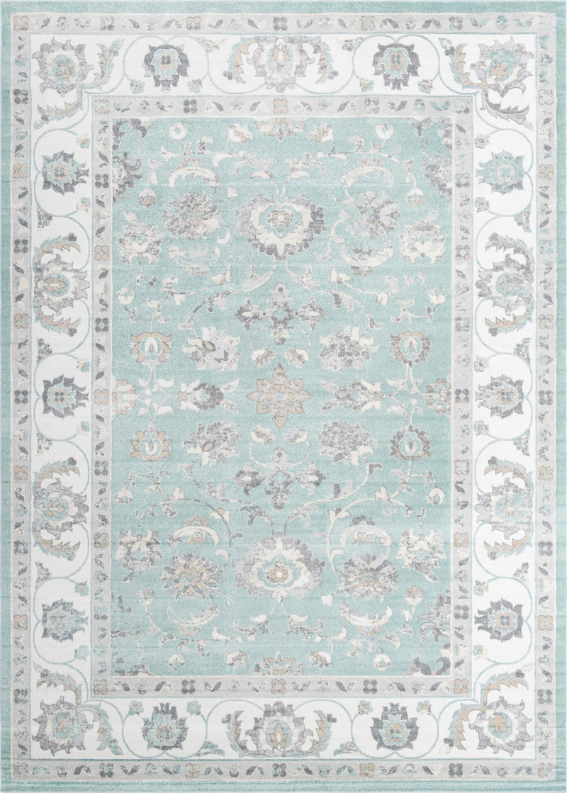 Adriana Terrace Collection Area Rug -  Positano (Aqua) Rectangle Aqua Main