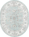 Adriana Terrace Collection Area Rug -  Positano (Aqua) Oval Aqua  lifestyle 2