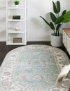 Adriana Terrace Collection Area Rug -  Positano (Aqua) Oval Aqua  lifestyle 12