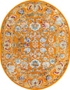 Adriana Terrace Collection Area Rug -  Positano (Orange) Oval Orange  lifestyle 2