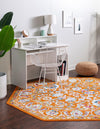 Adriana Terrace Collection Area Rug -  Positano (Orange) Octagon Orange  lifestyle 9