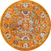 Adriana Terrace Collection Area Rug -  Positano (Orange) Round Orange  lifestyle 5