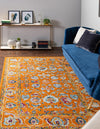 Adriana Terrace Collection Area Rug -  Positano (Orange) Rectangle Orange  lifestyle 3