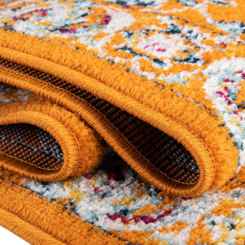 Adriana Terrace Collection Area Rug -  Positano (Orange) Oval Orange  lifestyle 26